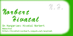 norbert hivatal business card